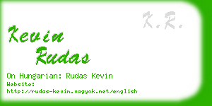 kevin rudas business card